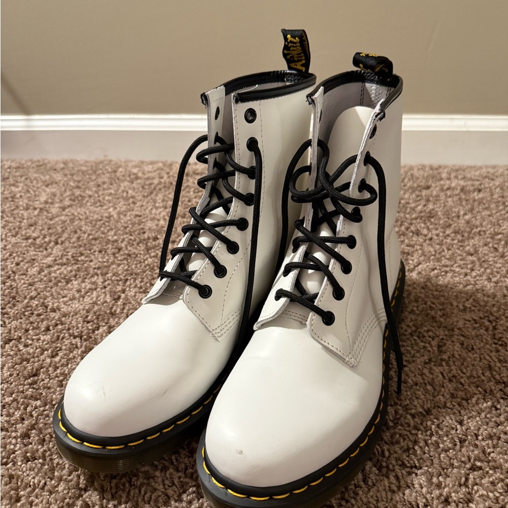 Dr. Martens White Combat Boots